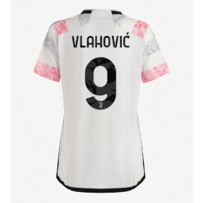Juventus Dusan Vlahovic #9 kläder Kvinnor 2023-24 Bortatröja Kortärmad